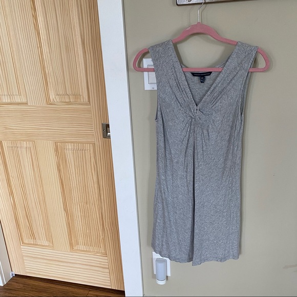 French Connection Twist Front Grey Tank Dress XS - Picture 2 of 14
